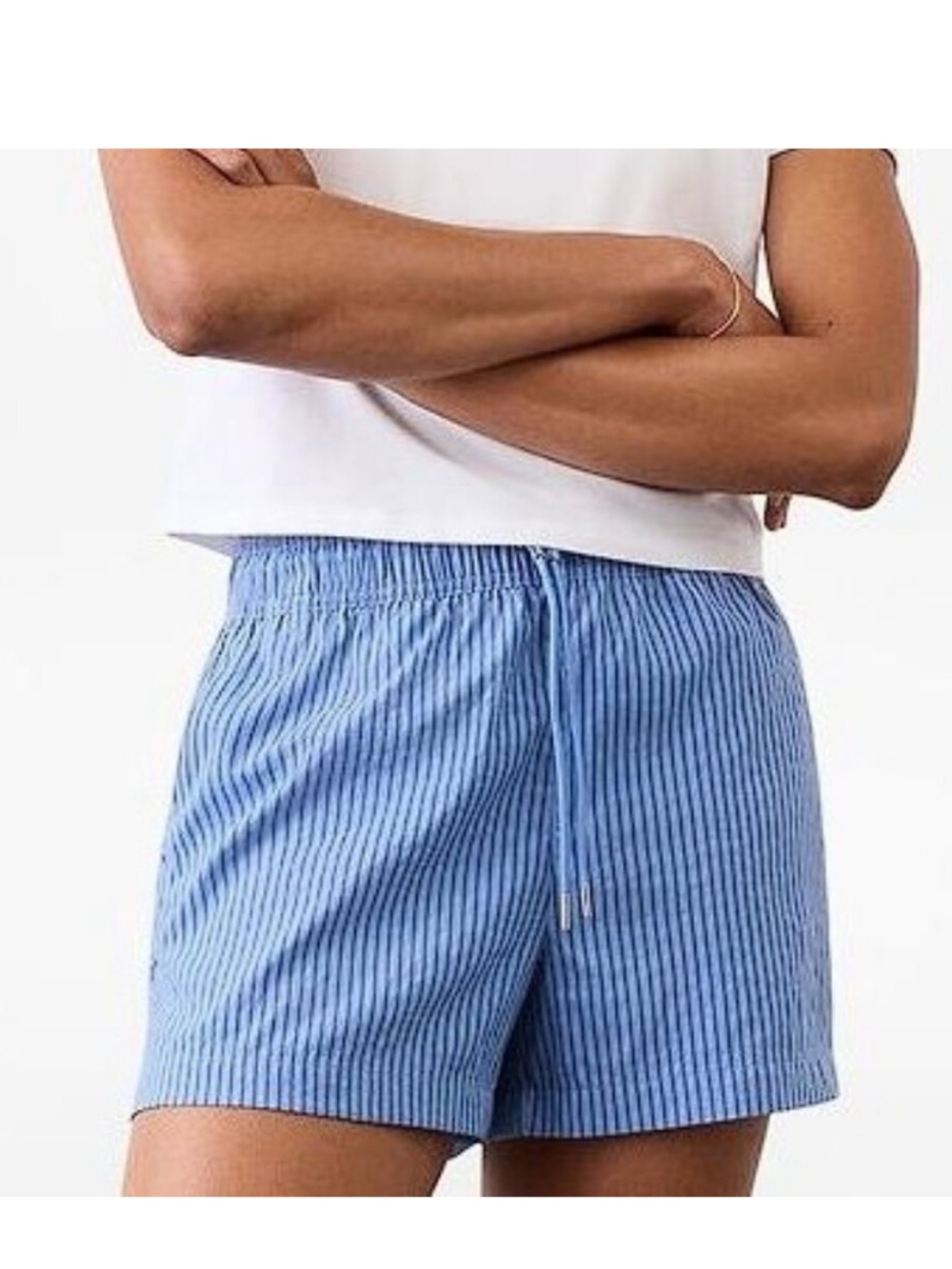 ATHLETA Women's Midday
Mid Rise Poplin Short Size L In Repose Stripe River